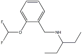 {[2-(difluoromethoxy)phenyl]methyl}(pentan-3-yl)amine 结构式