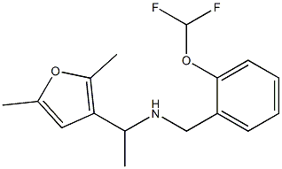 {[2-(difluoromethoxy)phenyl]methyl}[1-(2,5-dimethylfuran-3-yl)ethyl]amine 结构式