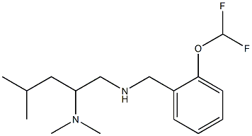 {[2-(difluoromethoxy)phenyl]methyl}[2-(dimethylamino)-4-methylpentyl]amine 结构式