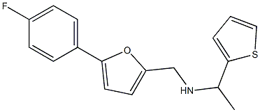 {[5-(4-fluorophenyl)furan-2-yl]methyl}[1-(thiophen-2-yl)ethyl]amine 结构式