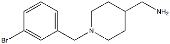 {1-[(3-bromophenyl)methyl]piperidin-4-yl}methanamine 结构式