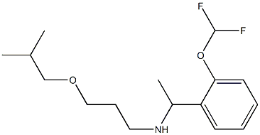 {1-[2-(difluoromethoxy)phenyl]ethyl}[3-(2-methylpropoxy)propyl]amine 结构式