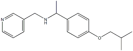 {1-[4-(2-methylpropoxy)phenyl]ethyl}(pyridin-3-ylmethyl)amine 结构式