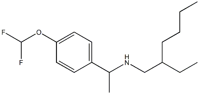 {1-[4-(difluoromethoxy)phenyl]ethyl}(2-ethylhexyl)amine 结构式