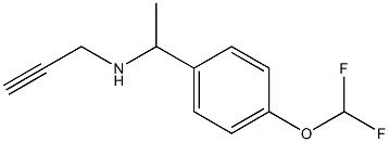 {1-[4-(difluoromethoxy)phenyl]ethyl}(prop-2-yn-1-yl)amine 结构式