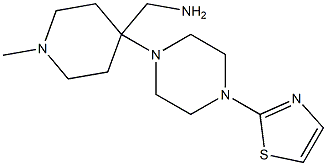 {1-methyl-4-[4-(1,3-thiazol-2-yl)piperazin-1-yl]piperidin-4-yl}methylamine 结构式