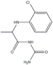 {2-[(2-chlorophenyl)amino]propanoyl}urea 结构式