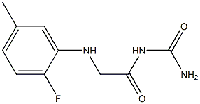 {2-[(2-fluoro-5-methylphenyl)amino]acetyl}urea 结构式