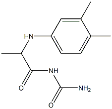 {2-[(3,4-dimethylphenyl)amino]propanoyl}urea 结构式