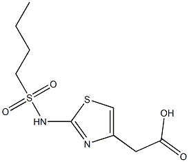 {2-[(butylsulfonyl)amino]-1,3-thiazol-4-yl}acetic acid 结构式