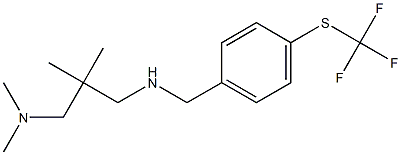 {2-[(dimethylamino)methyl]-2-methylpropyl}({4-[(trifluoromethyl)sulfanyl]phenyl}methyl)amine 结构式