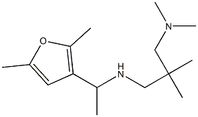 {2-[(dimethylamino)methyl]-2-methylpropyl}[1-(2,5-dimethylfuran-3-yl)ethyl]amine 结构式