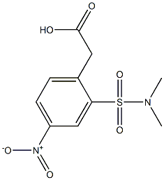 {2-[(dimethylamino)sulfonyl]-4-nitrophenyl}acetic acid 结构式