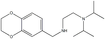 {2-[bis(propan-2-yl)amino]ethyl}(2,3-dihydro-1,4-benzodioxin-6-ylmethyl)amine 结构式