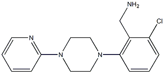 {2-chloro-6-[4-(pyridin-2-yl)piperazin-1-yl]phenyl}methanamine 结构式