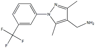 {3,5-dimethyl-1-[3-(trifluoromethyl)phenyl]-1H-pyrazol-4-yl}methylamine 结构式