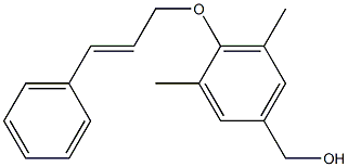 {3,5-dimethyl-4-[(3-phenylprop-2-en-1-yl)oxy]phenyl}methanol 结构式