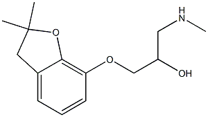 {3-[(2,2-dimethyl-2,3-dihydro-1-benzofuran-7-yl)oxy]-2-hydroxypropyl}(methyl)amine 结构式