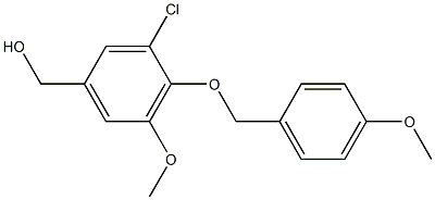 {3-chloro-5-methoxy-4-[(4-methoxyphenyl)methoxy]phenyl}methanol 结构式