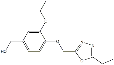 {3-ethoxy-4-[(5-ethyl-1,3,4-oxadiazol-2-yl)methoxy]phenyl}methanol 结构式