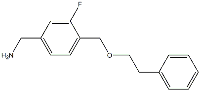 {3-fluoro-4-[(2-phenylethoxy)methyl]phenyl}methanamine 结构式