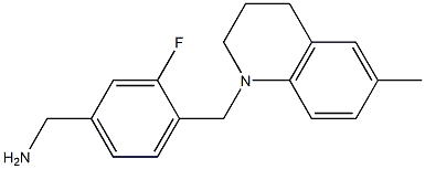 {3-fluoro-4-[(6-methyl-1,2,3,4-tetrahydroquinolin-1-yl)methyl]phenyl}methanamine 结构式