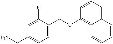 {3-fluoro-4-[(naphthalen-1-yloxy)methyl]phenyl}methanamine 结构式