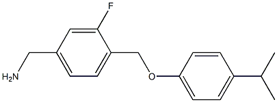 {3-fluoro-4-[4-(propan-2-yl)phenoxymethyl]phenyl}methanamine 结构式