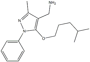 {3-methyl-5-[(4-methylpentyl)oxy]-1-phenyl-1H-pyrazol-4-yl}methanamine 结构式