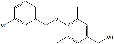 {4-[(3-chlorophenyl)methoxy]-3,5-dimethylphenyl}methanol 结构式