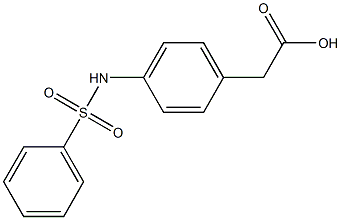 {4-[(phenylsulfonyl)amino]phenyl}acetic acid 结构式