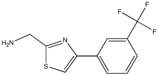 {4-[3-(trifluoromethyl)phenyl]-1,3-thiazol-2-yl}methanamine 结构式