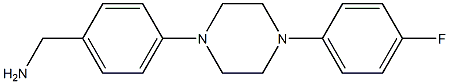 {4-[4-(4-fluorophenyl)piperazin-1-yl]phenyl}methanamine 结构式