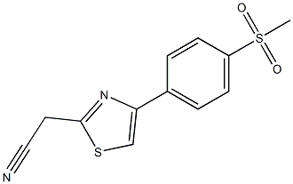 {4-[4-(methylsulfonyl)phenyl]-1,3-thiazol-2-yl}acetonitrile 结构式