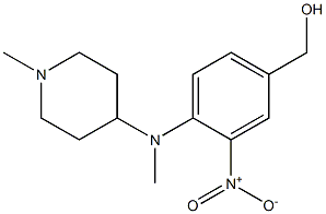 {4-[methyl(1-methylpiperidin-4-yl)amino]-3-nitrophenyl}methanol 结构式