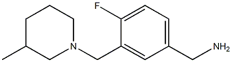 {4-fluoro-3-[(3-methylpiperidin-1-yl)methyl]phenyl}methanamine 结构式