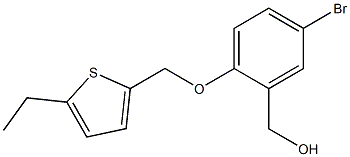 {5-bromo-2-[(5-ethylthiophen-2-yl)methoxy]phenyl}methanol 结构式