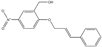 {5-nitro-2-[(3-phenylprop-2-en-1-yl)oxy]phenyl}methanol 结构式