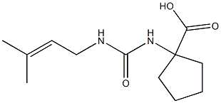 1-({[(3-methylbut-2-enyl)amino]carbonyl}amino)cyclopentanecarboxylic acid 结构式