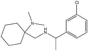 1-({[1-(3-chlorophenyl)ethyl]amino}methyl)-N,N-dimethylcyclohexan-1-amine 结构式