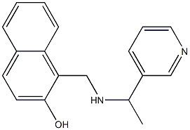 1-({[1-(pyridin-3-yl)ethyl]amino}methyl)naphthalen-2-ol 结构式