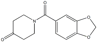 1-(1,3-benzodioxol-5-ylcarbonyl)piperidin-4-one 结构式