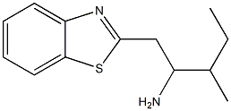 1-(1,3-benzothiazol-2-yl)-3-methylpentan-2-amine 结构式