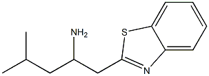 1-(1,3-benzothiazol-2-yl)-4-methylpentan-2-amine 结构式