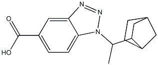 1-(1-{bicyclo[2.2.1]heptan-2-yl}ethyl)-1H-1,2,3-benzotriazole-5-carboxylic acid 结构式