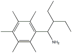 1-(1-amino-2-ethylbutyl)-2,3,4,5,6-pentamethylbenzene 结构式