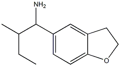 1-(2,3-dihydro-1-benzofuran-5-yl)-2-methylbutan-1-amine 结构式