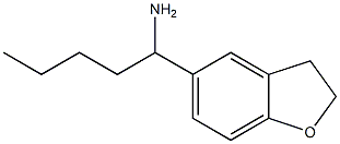 1-(2,3-dihydro-1-benzofuran-5-yl)pentan-1-amine 结构式