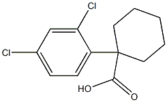 1-(2,4-dichlorophenyl)cyclohexane-1-carboxylic acid 结构式