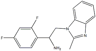 1-(2,4-difluorophenyl)-2-(2-methyl-1H-1,3-benzodiazol-1-yl)ethan-1-amine 结构式